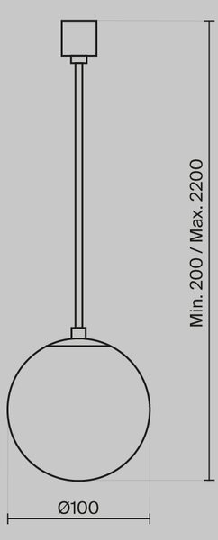 Lampadario A Sospensione Moderno Luna Alluminio Nero Led Integrato 5W Fredda