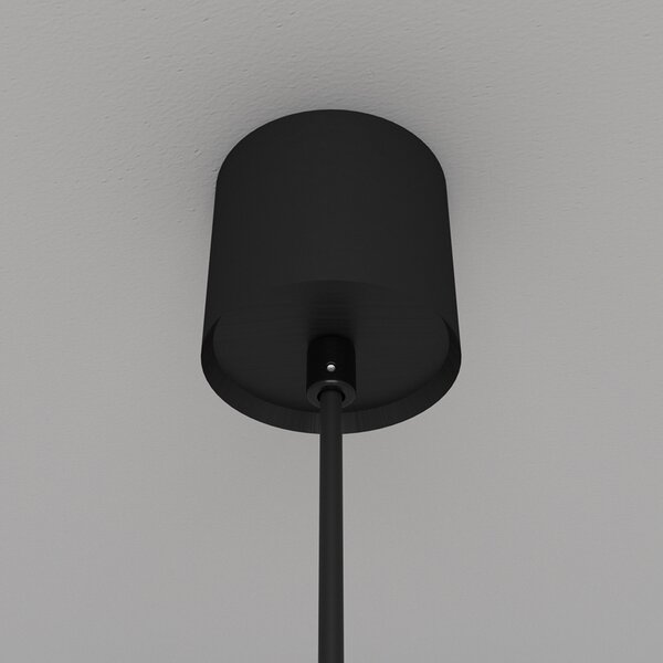 Lampadario A Sospensione Moderno Luna Alluminio Nero Led Integrato 5W Fredda
