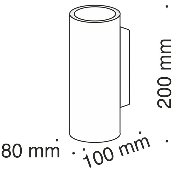 Applique Da Parete Moderno Parma Pietra - Cemento - Gesso Bianco 2 Luci Gu10 5W