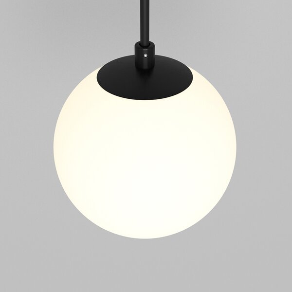 Lampadario A Sospensione Moderno Luna Alluminio Nero Luce Led Integrato 5W