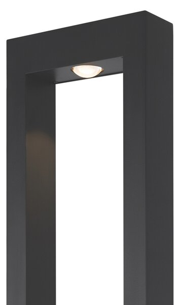 Lampada Da Terra Moderna Per Esterno Metallo Grafite Luce Led 25W Ip65