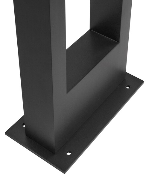 Lampione Per Esterno Moderno Metallo Grafite Luce Led 10W Ip65