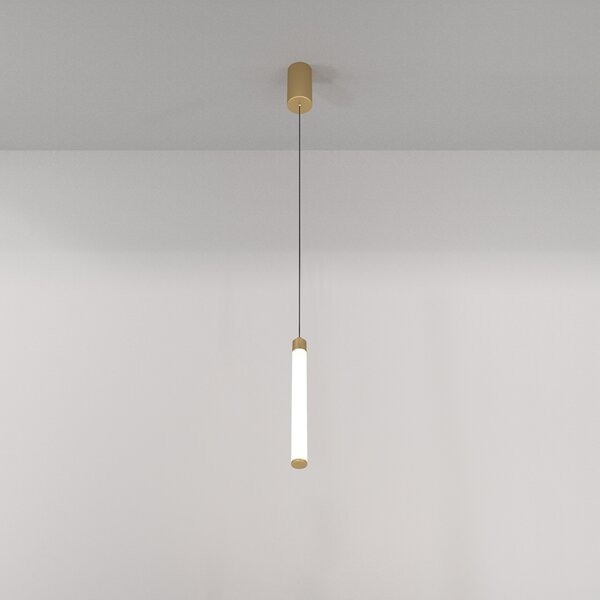 Lampadario A Sospensione Moderno Ray Alluminio Oro Luce Led Integrato 10W