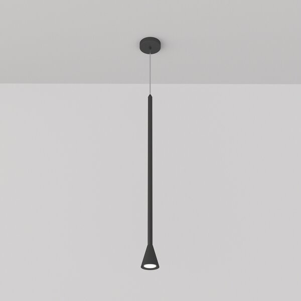 Lampadario A Sospensione Moderno Arrow Metallo Nero 1 Luce Gu10 40W