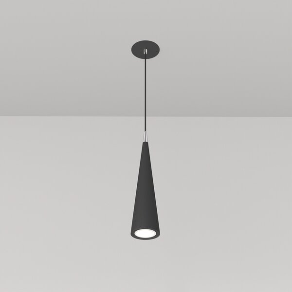 Lampadario A Sospensione Moderno Nevill Metallo Nero 1 Luce Gu10 40W