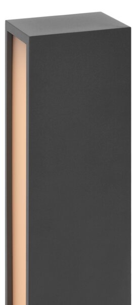 Lampada Da Terra Moderna Per Esterno Metallo Grafite Luce Led 12W Ip65