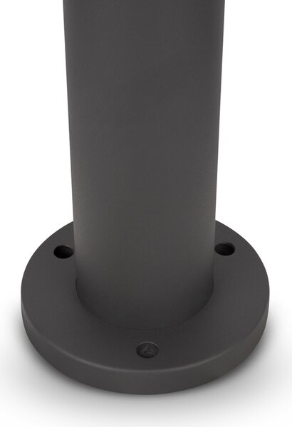 Lampione Per Esterno Moderno Metallo Grafite Luce Led 12W Ip65