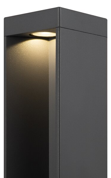 Lampione Per Esterno Moderno Alluminio Grigio Luce Led 9W Ip54