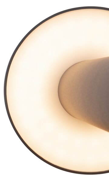 Lampione Per Esterno Moderno Metallo Grafite Luce Led 12W Ip65
