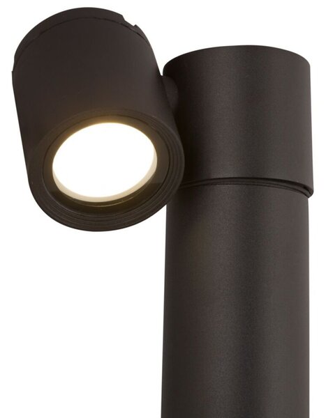 Lampione Per Esterno Moderno Alluminio Nero 1 Luce Gu10 50W Ip54