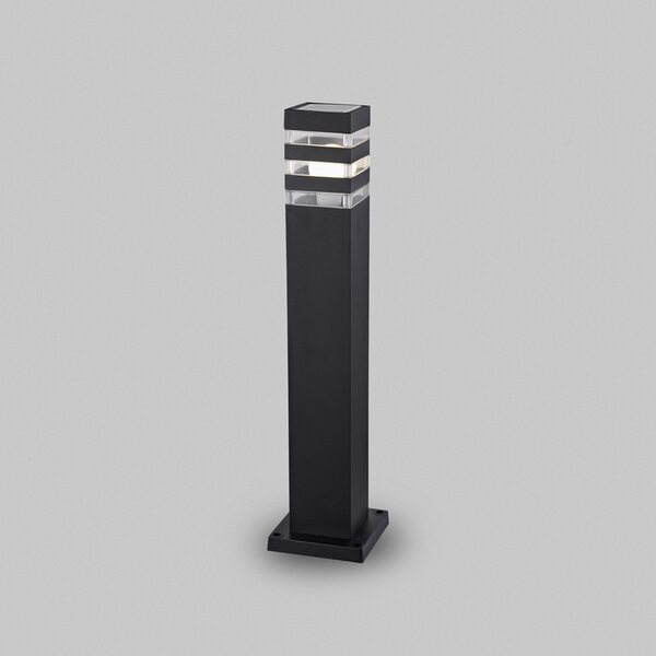 Lampione Per Esterno Moderno Alluminio Nero 1 Luce E27 60W Ip54
