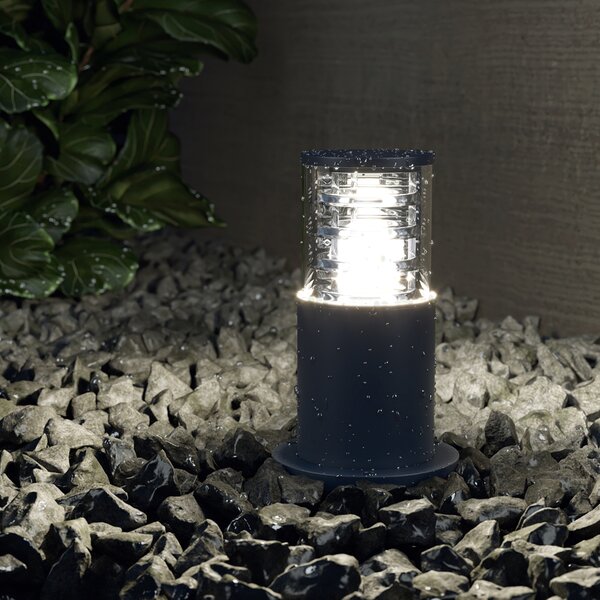 Lampione Per Esterno Moderno Alluminio Grigio 1 Luce E27 60W Ip54