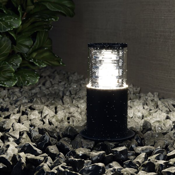Lampione Per Esterno Moderno In Alluminio Nero 1 Luce E27 60W Ip54