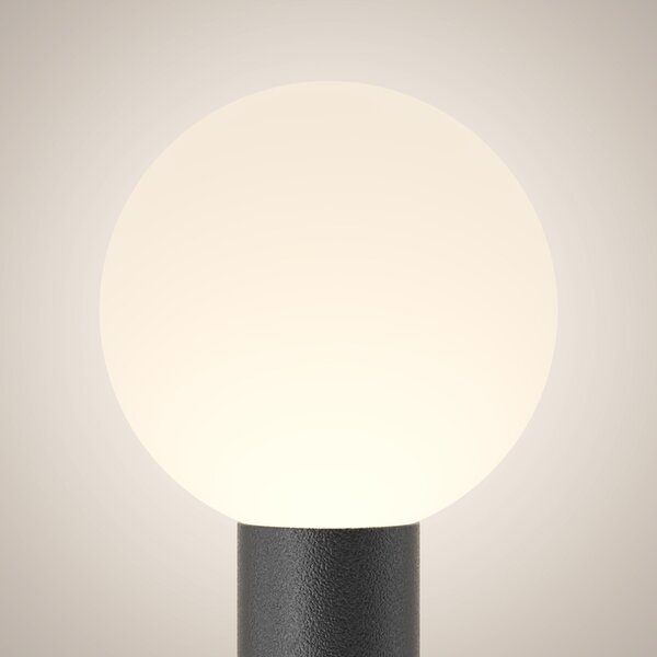 Lampione Per Esterno Moderno Alluminio Nero 1 Luce E27 60W Ip54 A++