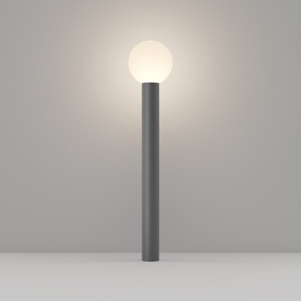 Lampione Per Esterno Moderno Alluminio Grigio 1 Luce E27 60W Ip54 A++