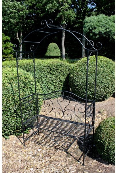 Panchina da giardino in metallo nero Colima - Garden Pleasure