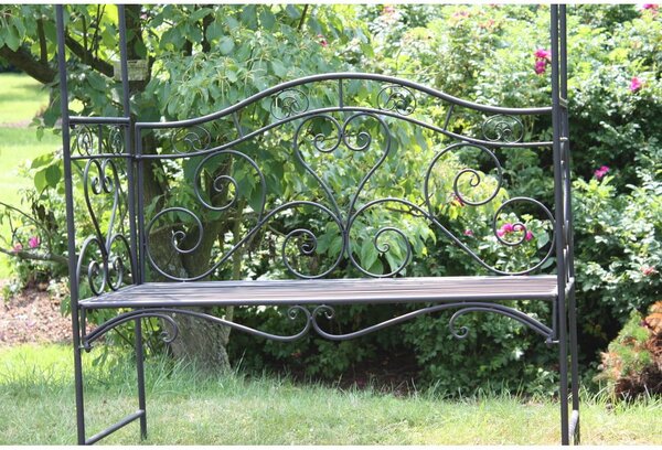 Panchina da giardino in metallo nero Colima - Garden Pleasure
