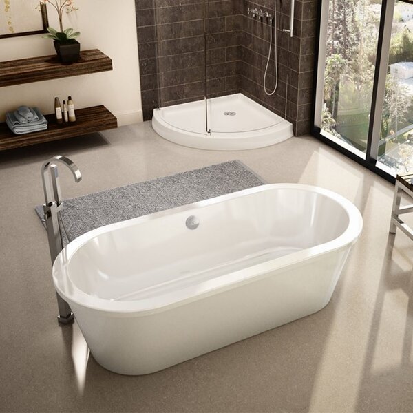 Vasca da bagno freestanding moderna 180x83 Piedini interni regolabili  Allison