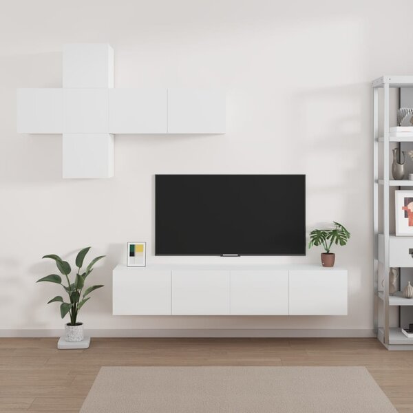 Set di porta TV LUCIDA 180 cm in rovere e bianco - soggiorno decorazione