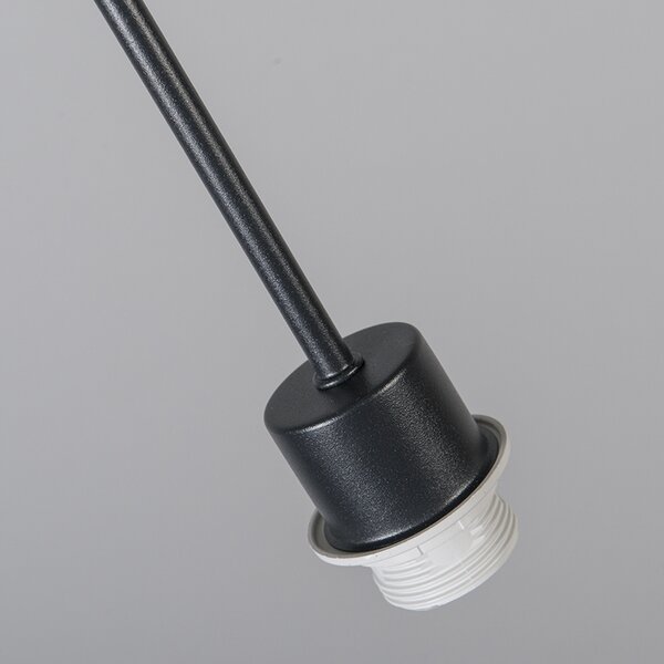 Lampada a sospensione moderna nera con paralume 45 cm bianco - Combi 1