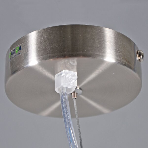 Lampada a sospensione moderna in acciaio con paralume 45 cm color tortora - Cappo 1