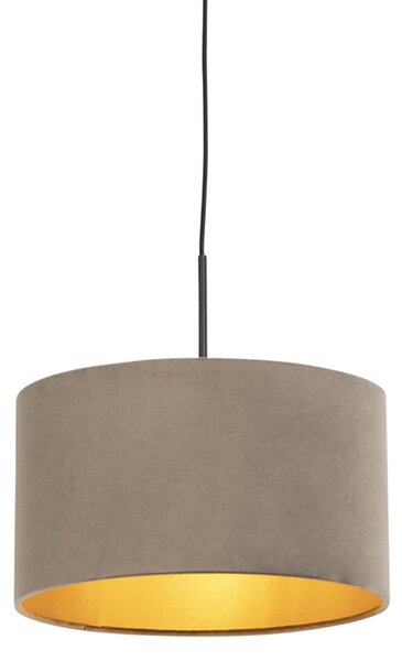 Lampada sospensione velluto talpa 35 cm - COMBI