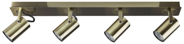Plafoniera ottone metallo 4 fuochi luci paralumi orientabili in ottone stile moderno Beliani