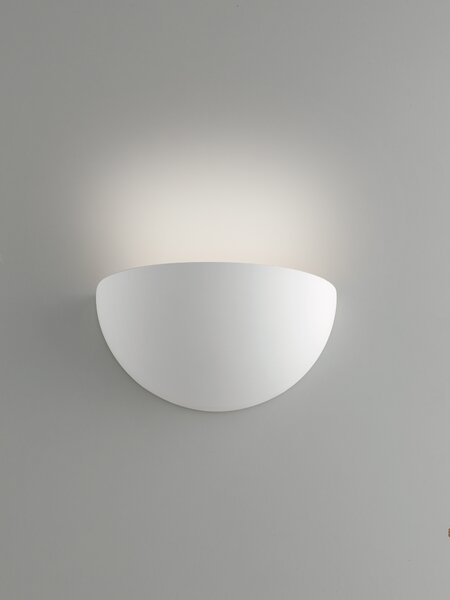 Applique Moritz bianco, in gesso, x 31 cm, INSPIRE