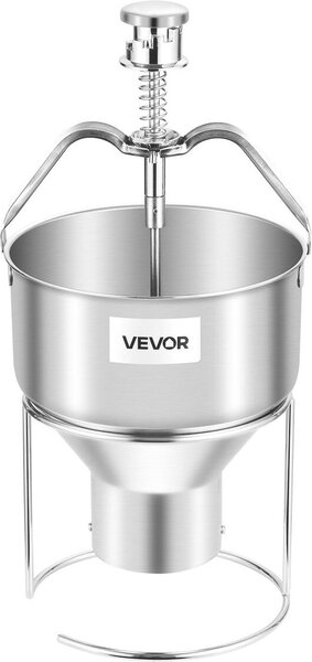 Dispenser manuale per ciambelle con tramoggia e dosatore in acciaio inossidabile