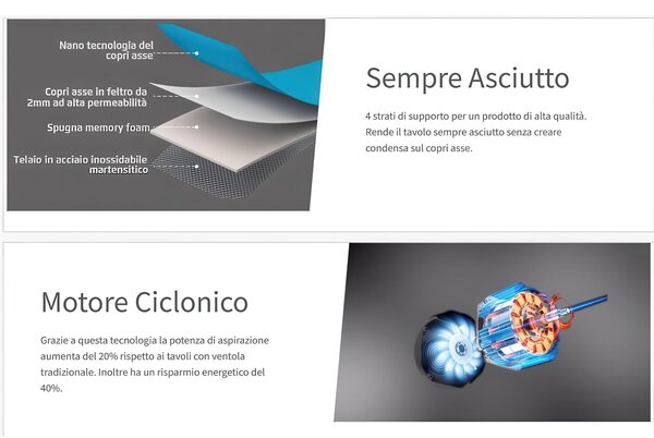 Tavolo da stiro Professionale a lingua riscaldato aspirante.L5-12U 4 flussi di velocit� Con Braccetto Dimensioni 150x44x92 , Peso 40 kg