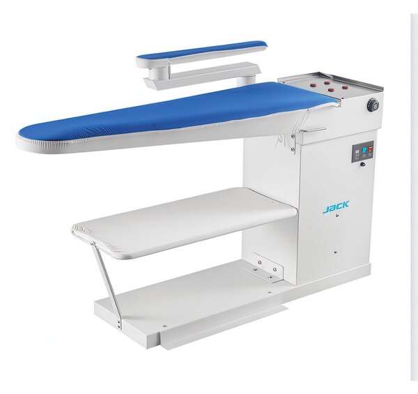 Tavolo da stiro Professionale a lingua riscaldato aspirante.L5-12U 4 flussi di velocit� Con Braccetto Dimensioni 150x44x92 , Peso 40 kg
