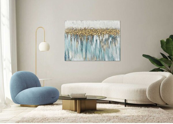 Agave Quadro astratto moderno dipinto a mano su tela "Horizon" 120X90 Tela Dipinti su Tela Quadri per soggiorno