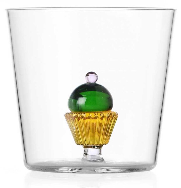 Ichendorf Bicchiere Tumbler per acqua in vetro dal design moderno "Pasticcino" - Sweet&Candy