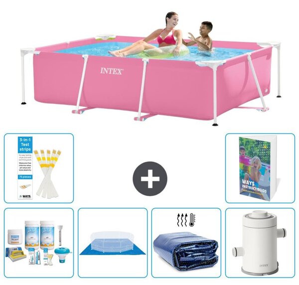 Piscina fuori terra rettangolare - 220x150x60 cm - composta da 5 elementi, modello S115
