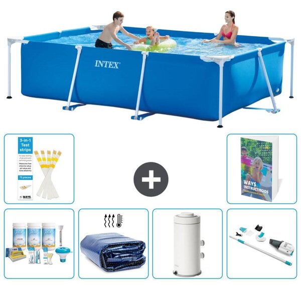 Piscina fuori terra rettangolare - 300x200x75 cm - composta da 5 elementi, modello S136