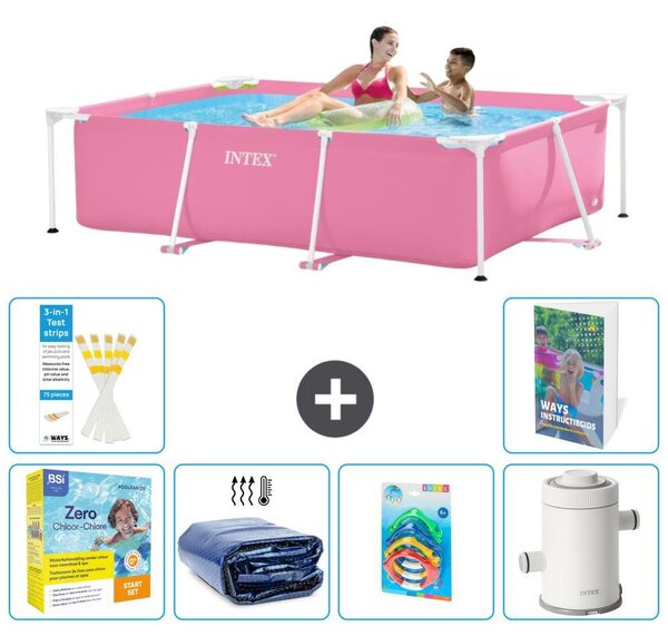 Piscina fuori terra rettangolare - 220x150x60 cm - Struttura in 5 parti, modello S7
