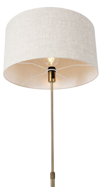 Lampada da terra regolabile bronzo con paralume grigio chiaro 50 cm - Parte