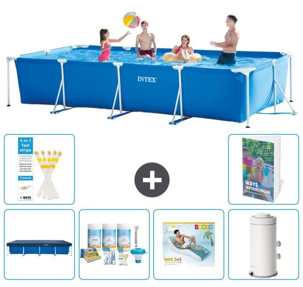 Piscina fuori terra rettangolare - 450x220x84 cm - 5 pezzi - Modello S161