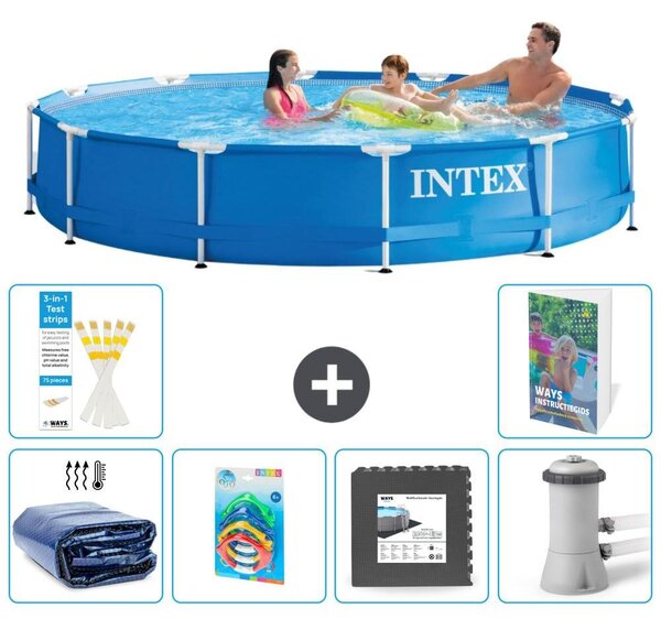 Piscina fuori terra a struttura - 366x76 cm - composta da 5 elementi, modello S3