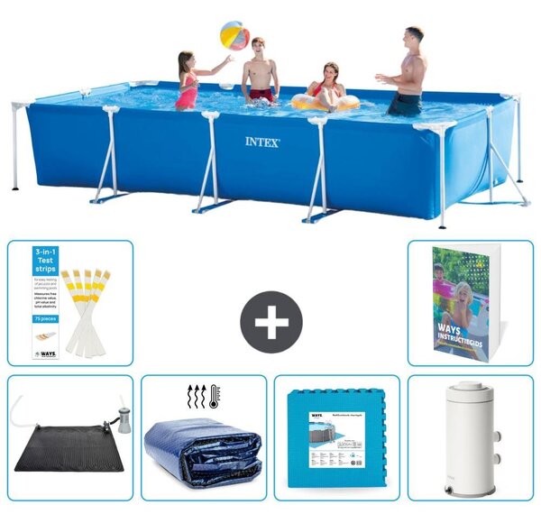 Piscina fuori terra rettangolare - 450x220x84 cm - composta da 5 elementi, modello S166