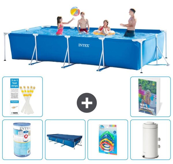 Piscina fuori terra rettangolare - 450x220x84 cm - composta da 5 elementi, modello S126