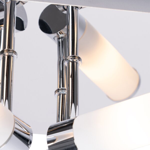 Plafoniera da bagno moderna cromo 4 luci IP44 - Bath