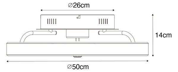 Ventilatore da soffitto nero incl. LED con telecomando - Maddy