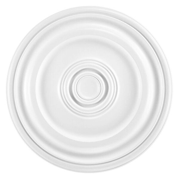 GRAND DECOR rosone in stucco R117, Ø 56cm - rosone da soffitto bianco, in schiuma rigida PU, elemento decorativo, stucco, decorazione parete soggiorno lampada poliuretano rotondo