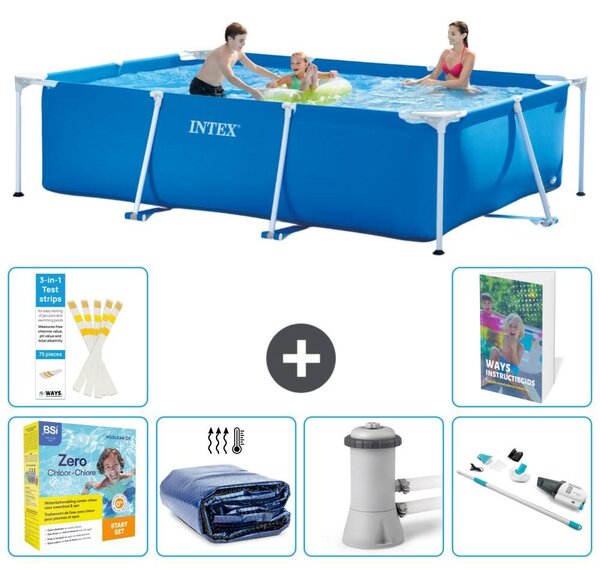 Piscina fuori terra rettangolare - 300x200x75 cm - composta da 5 elementi, modello S39