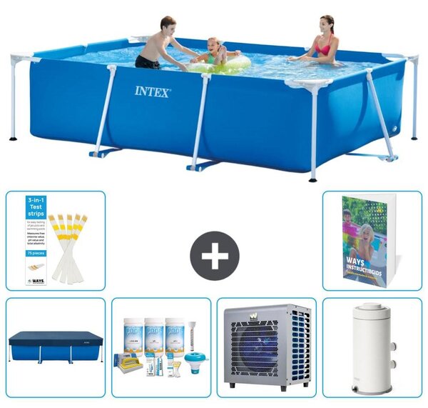 Piscina fuori terra rettangolare - 300x200x75 cm - composta da 5 elementi, modello S90