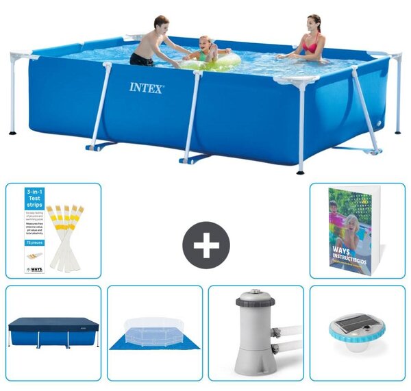 Piscina fuori terra rettangolare - 300x200x75 cm - composta da 5 elementi, modello S74