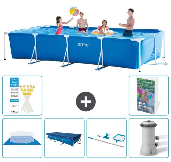 Piscina fuori terra rettangolare - 450x220x84 cm - composta da 5 elementi, modello S51