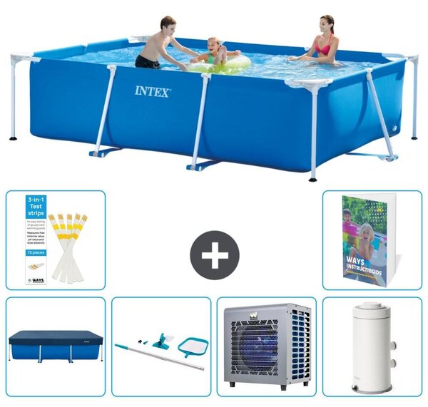 Piscina fuori terra rettangolare - 300x200x75 cm - composta da 5 elementi - modello S122