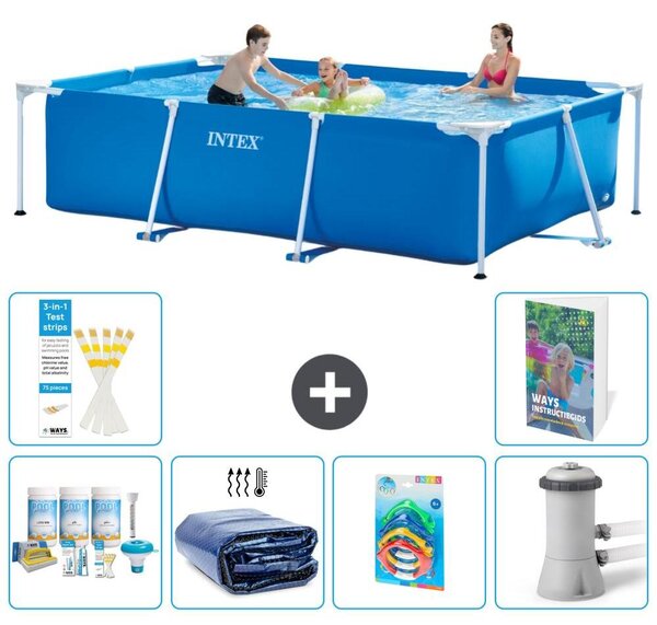 Piscina fuori terra rettangolare - 300x200x75 cm - composta da 5 elementi, modello S108